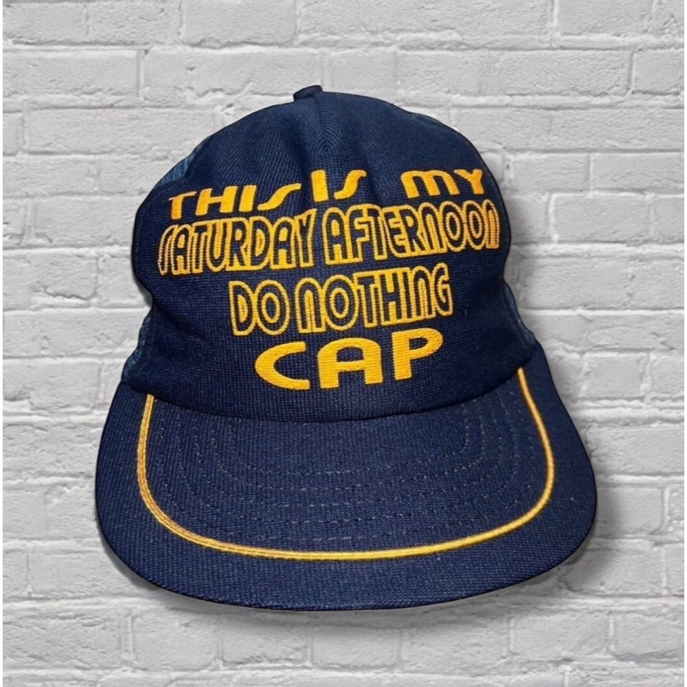 Vintage Unbranded Men’s “Saturday Do Nothing” SnapBack 80s Trucker Graphic Hat